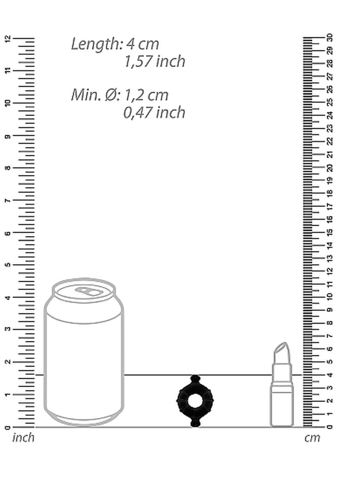Inel pentru penis ShotsToys TPE, mediu, negru