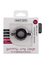 Inel gumizat ShotsToys TPE Inel mare negru pentru penis