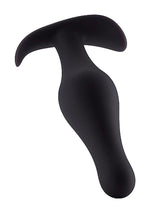 Dop anal din silicon ShotsToys cu mâner, mic negru 9,5 cm