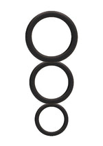 Set de inele pentru penis ShotsToys, negru, 3 mărimi
