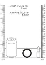 Set de inele pentru penis ShotsToys, negru, 3 mărimi