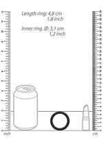 Set de inele pentru penis ShotsToys, negru, 3 mărimi