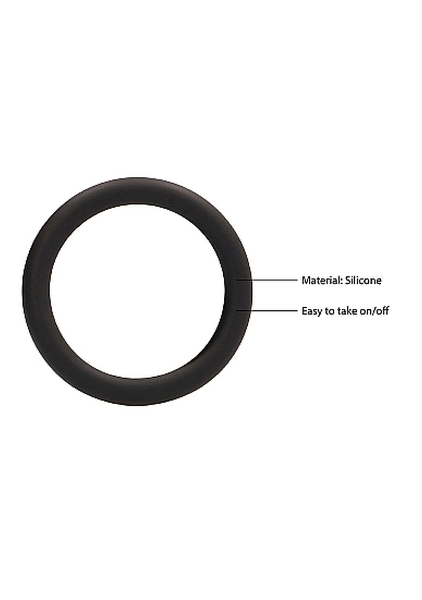 Set de inele pentru penis ShotsToys, negru, 3 mărimi