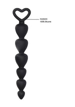 Mărgele anale din silicon ShotsToys negre 15 cm