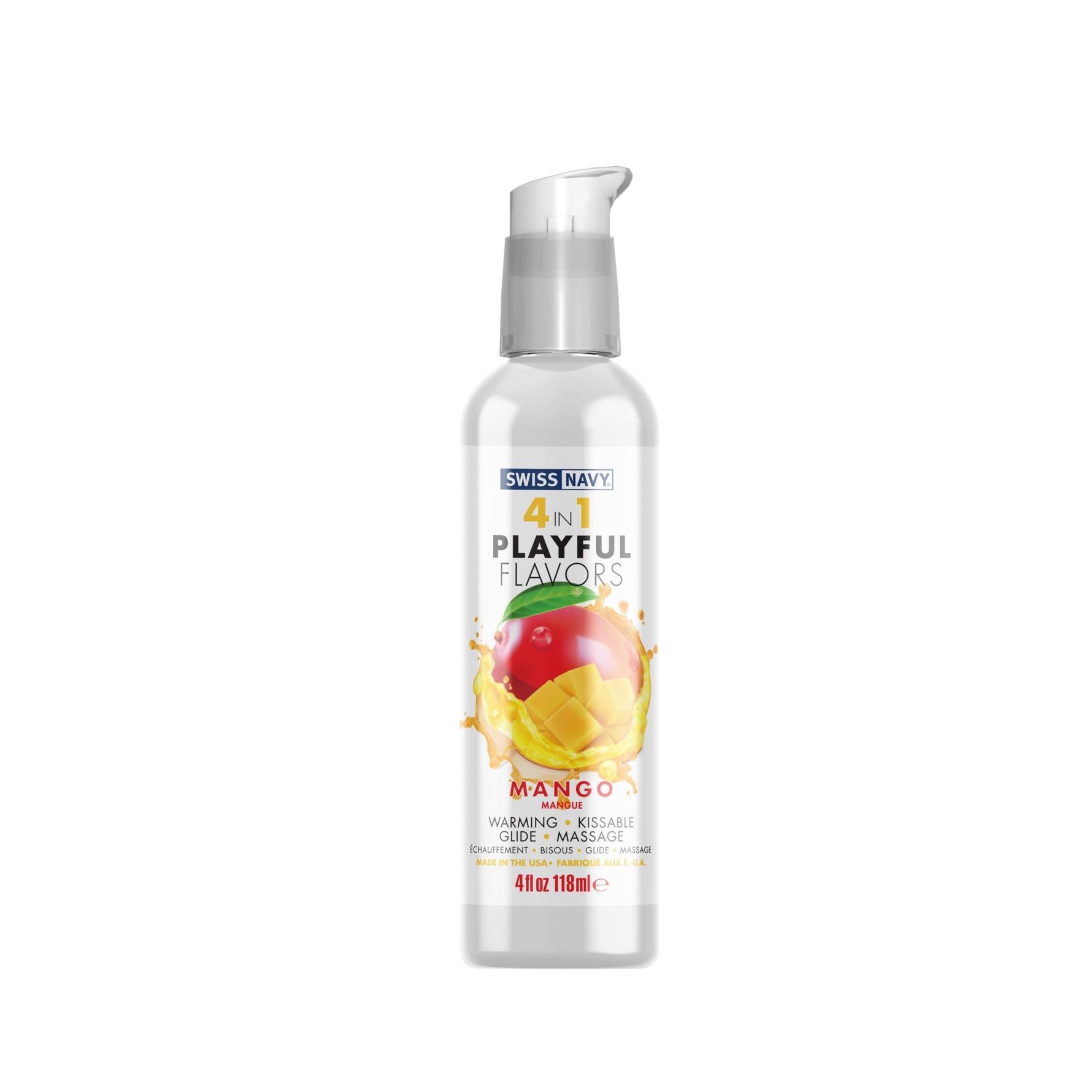 Lubrifiant 4 în 1 Swiss Navy cu aromă de mango 118 ml
