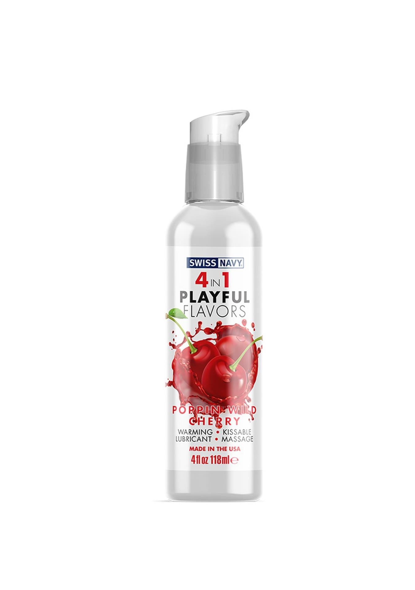 Lubrifiant stimulant 4 în 1 Swiss Navy Cherry 118 ml
