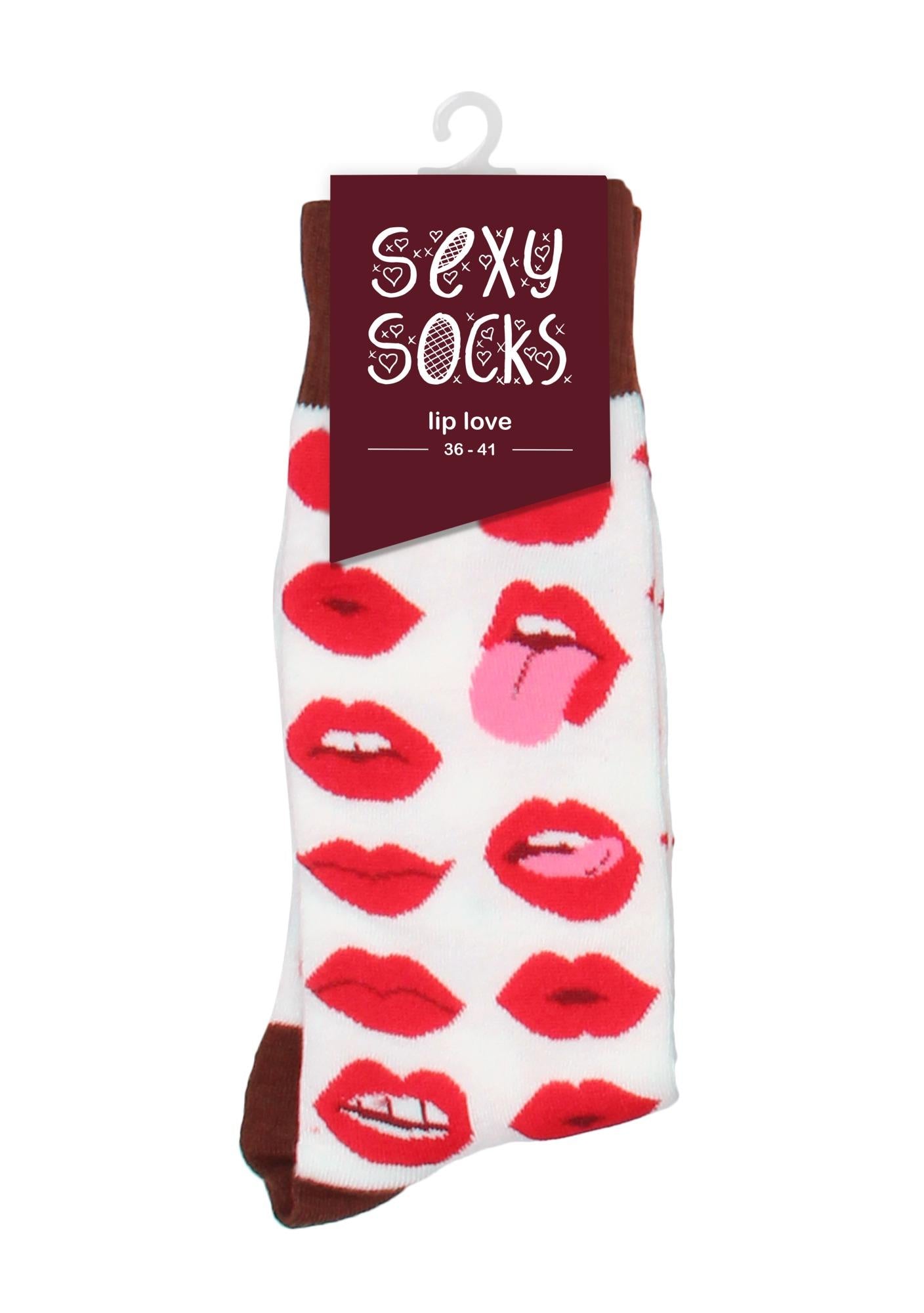 Șosete sexy Lip Love mărimea 36 41