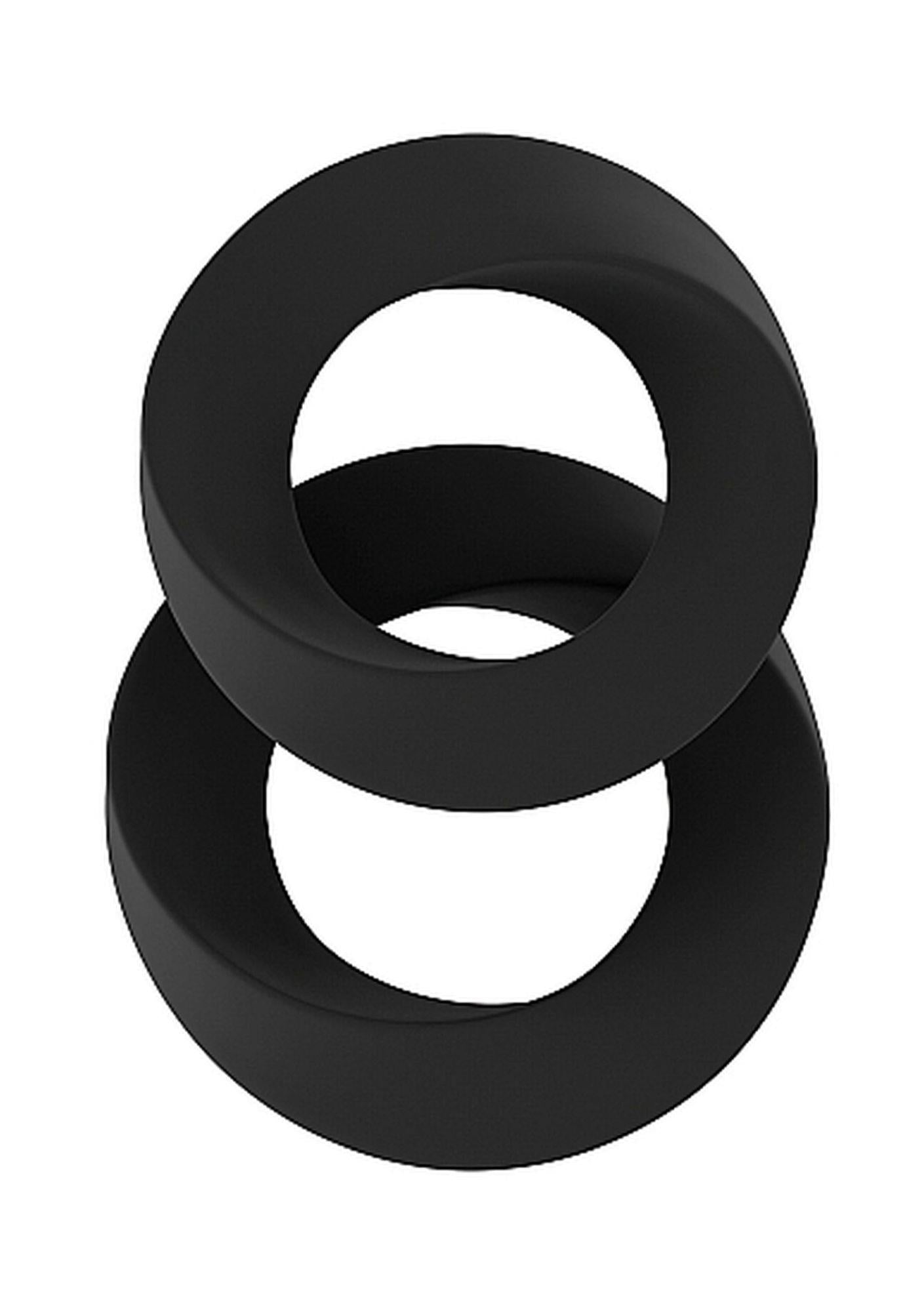 Set de inele pentru penis Sono din silicon negru