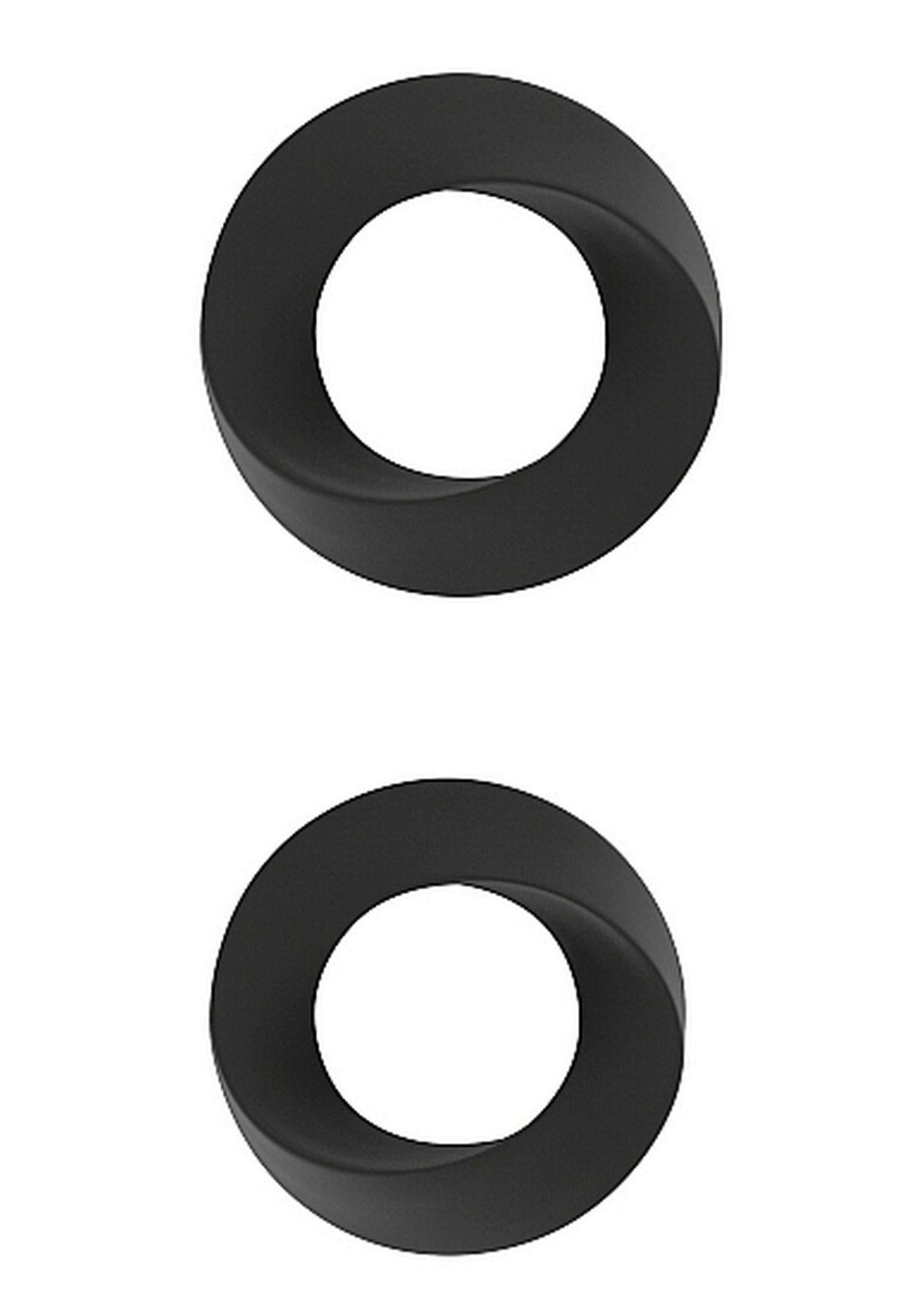 Set de inele pentru penis Sono din silicon negru