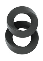 Set de inele pentru penis Sono No.24 din silicon, gri, impermeabile