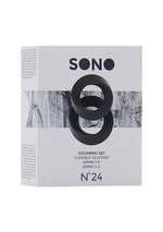 Set de inele pentru penis Sono No.24 din silicon, gri, impermeabile