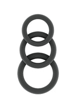 Set de inele pentru penis, gri din silicon Sono No. 25