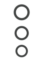 Set de inele pentru penis, gri din silicon Sono No. 25