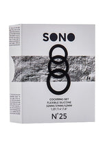 Set de inele pentru penis, gri din silicon Sono No. 25