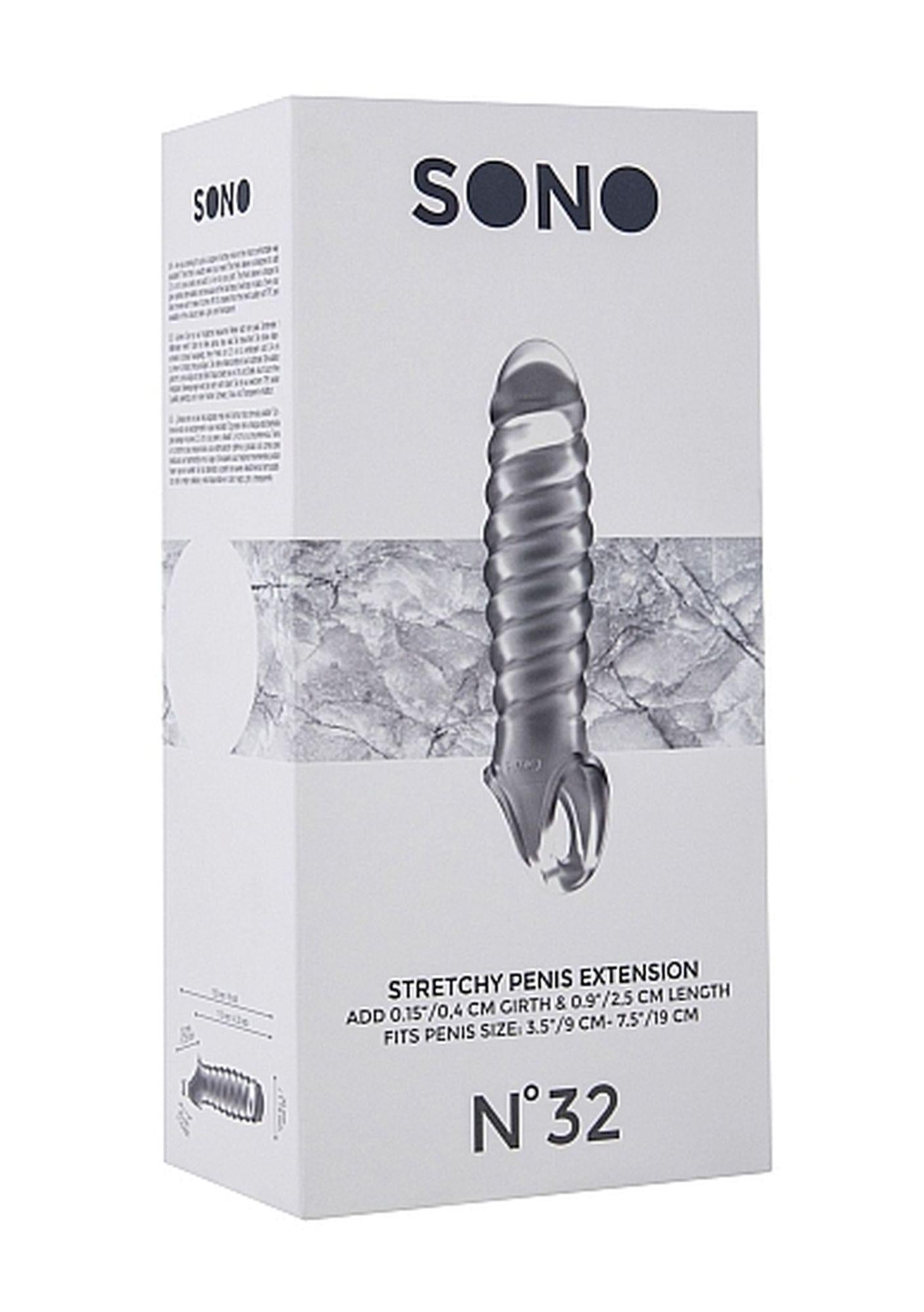 Extensor de penis flexibil Sono No.32 transparent 15 cm