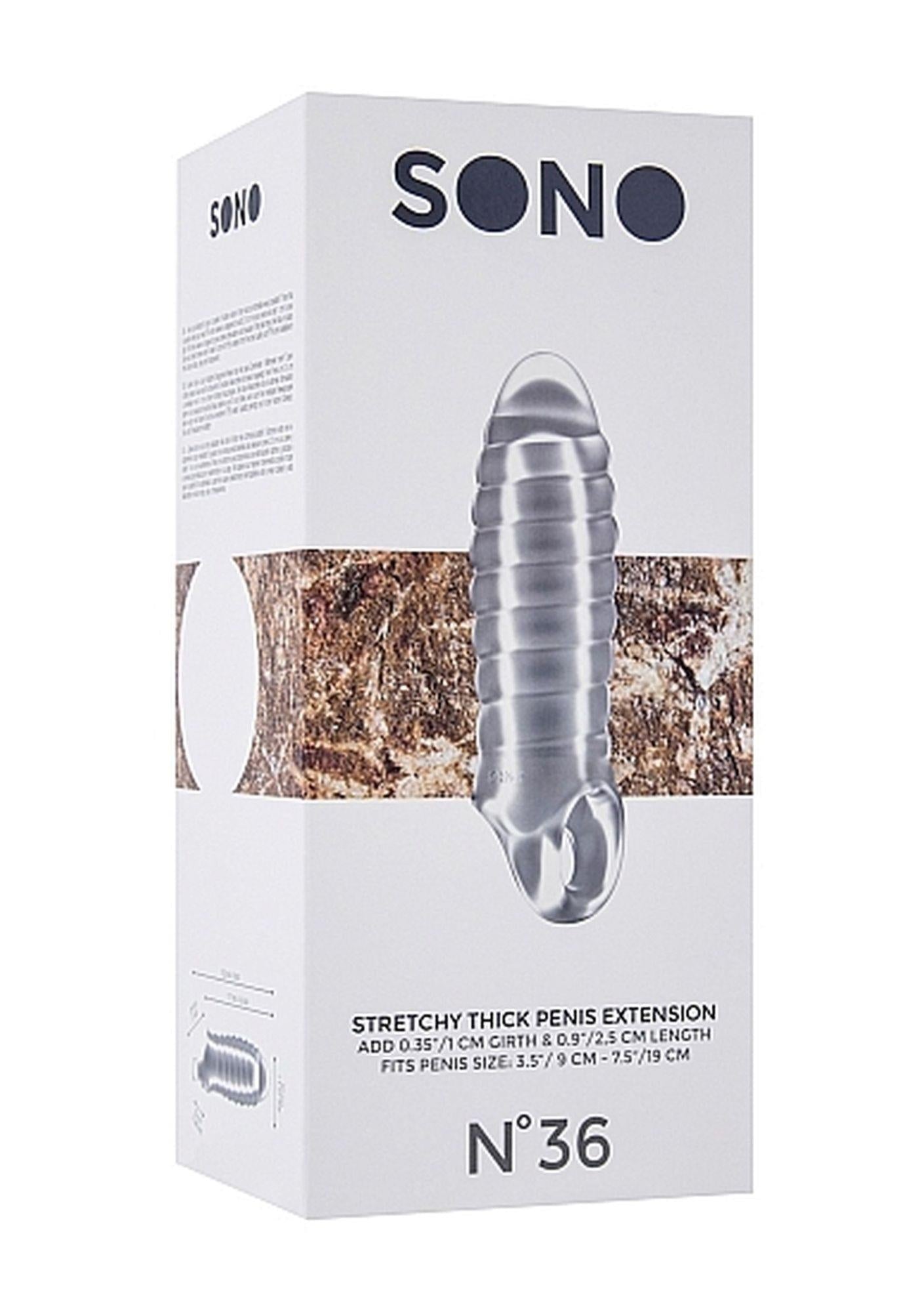 Extensor de penis Sono transparent gros 15 cm