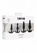 Set de 4 dopuri anale Sono TPE negre