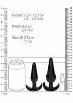 Set de 4 dopuri anale Sono TPE negre