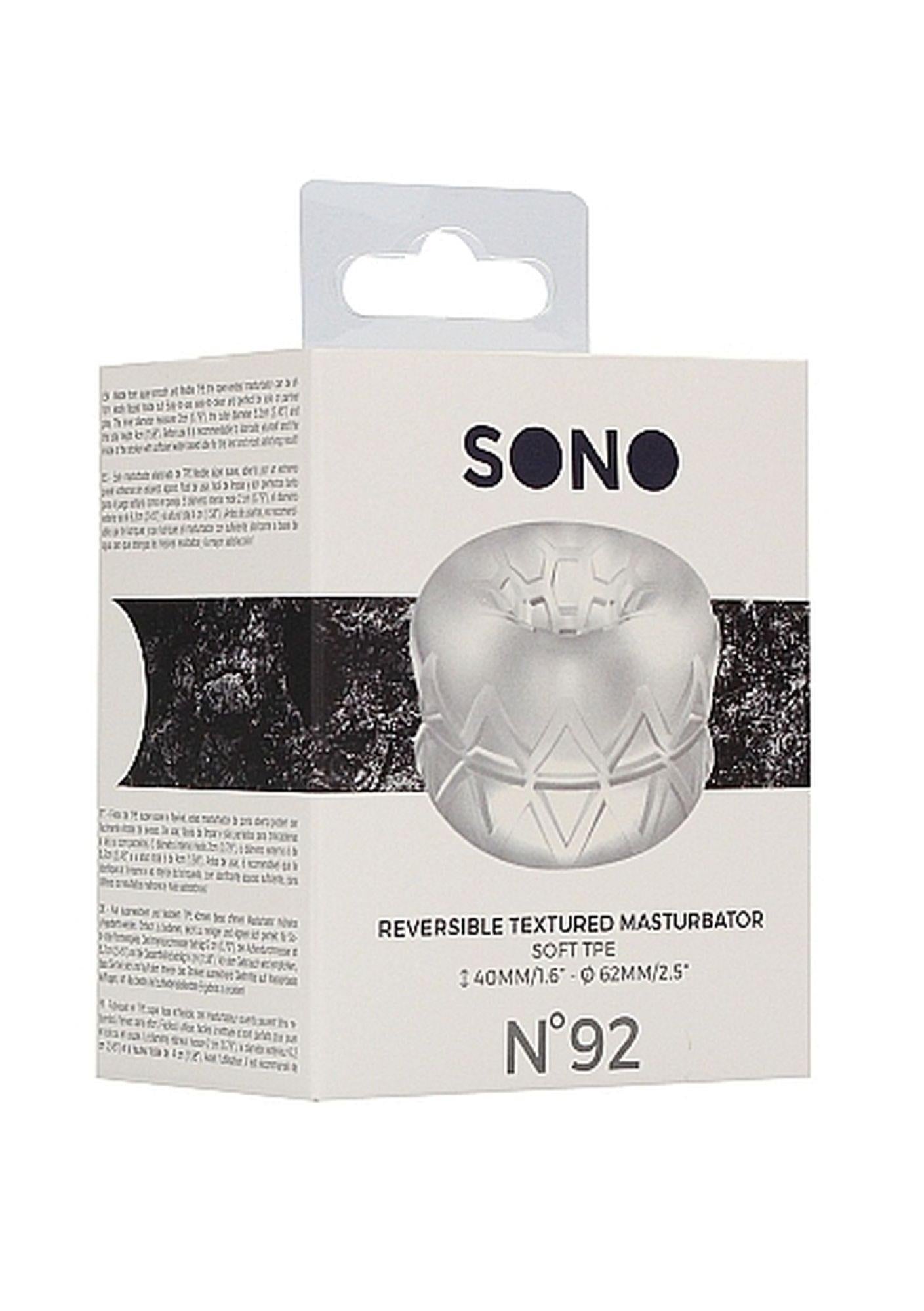 Masturbator reversibil Sono 92 TPE transparent