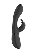 Vibrator USB din silicon cu formă de iepuraș Cato ShotsToys pentru punctul G, negru