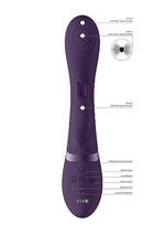 Vibrator Cato G-spot Vive Bunny, cu USB violet