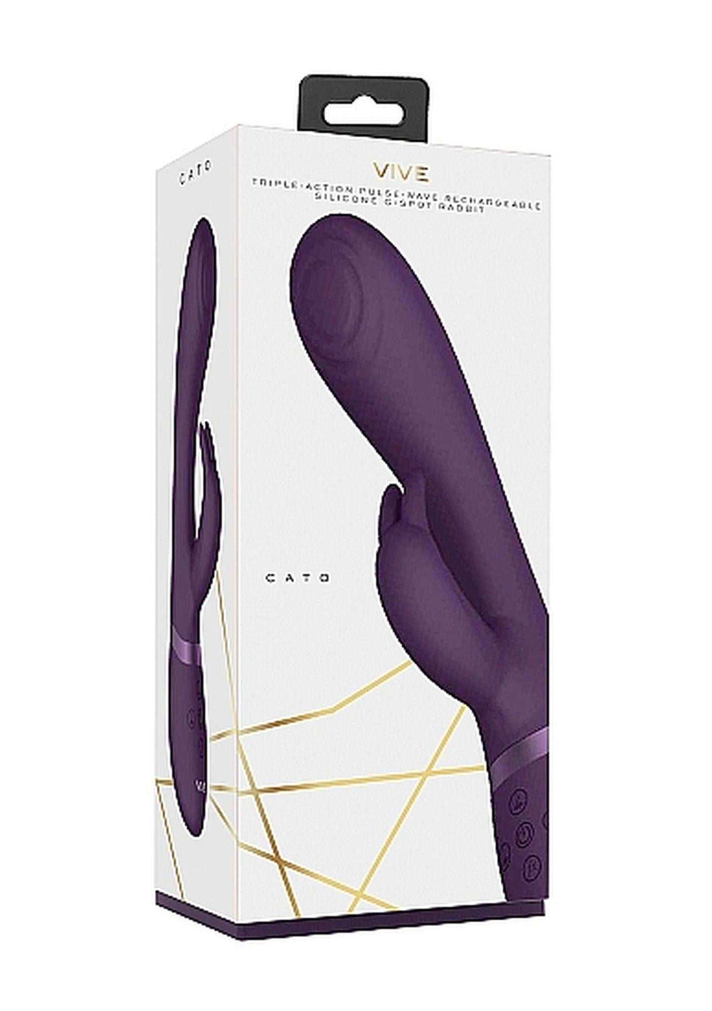Vibrator Cato G-spot Vive Bunny, cu USB violet