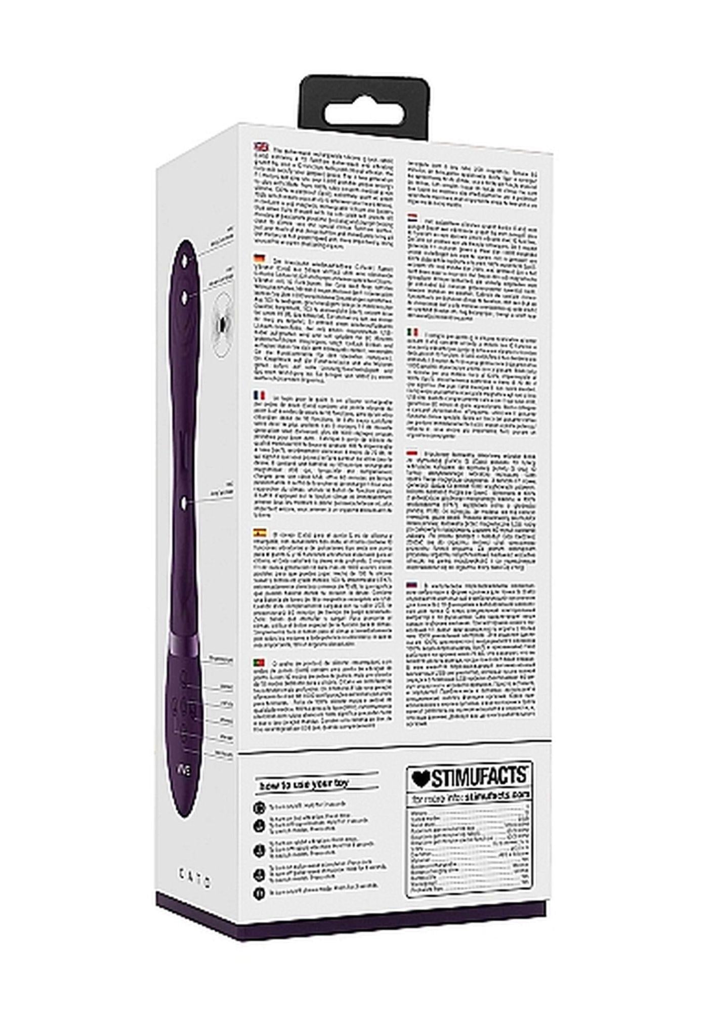 Vibrator Cato G-spot Vive Bunny, cu USB violet