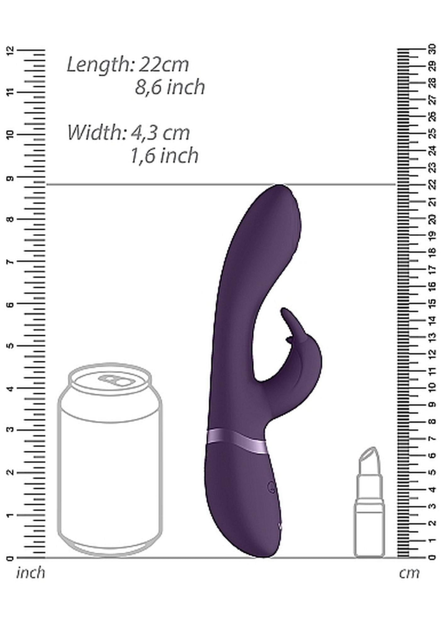 Vibrator Cato G-spot Vive Bunny, cu USB violet