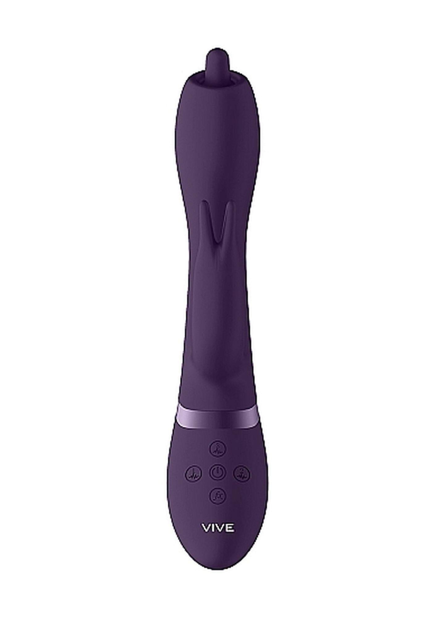 Vibrator USB rotativ Vive Nilo Purple Iepuraș