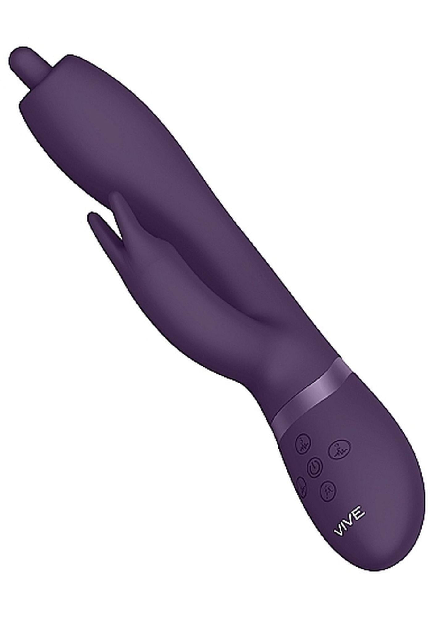 Vibrator USB rotativ Vive Nilo Purple Iepuraș