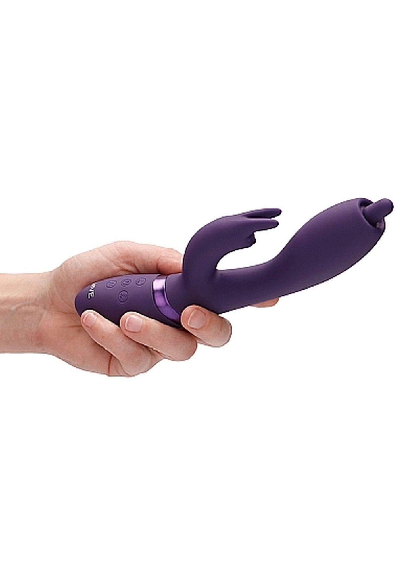 Vibrator USB rotativ Vive Nilo Purple Iepuraș