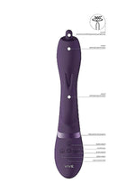 Vibrator USB rotativ Vive Nilo Purple Iepuraș
