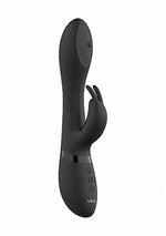 Vibrator Mira Bunny cu funcție rotativă pentru punctul G, silicon, negru, USB