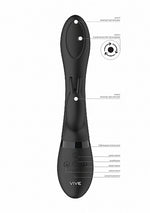 Vibrator Mira Bunny cu funcție rotativă pentru punctul G, silicon, negru, USB