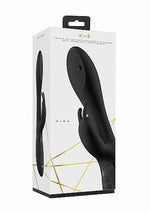 Vibrator Mira Bunny cu funcție rotativă pentru punctul G, silicon, negru, USB