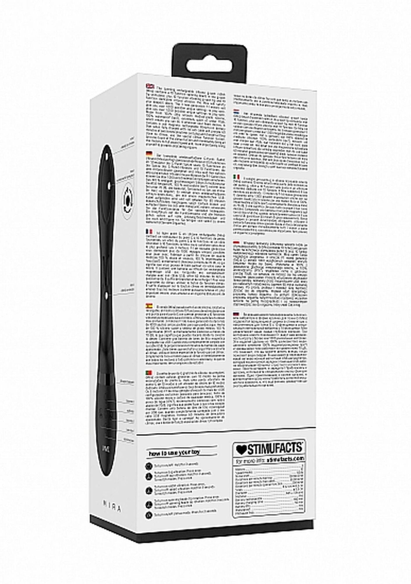 Vibrator Mira Bunny cu funcție rotativă pentru punctul G, silicon, negru, USB