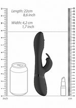Vibrator Mira Bunny cu funcție rotativă pentru punctul G, silicon, negru, USB
