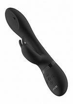 Vibrator Mira Bunny cu funcție rotativă pentru punctul G, silicon, negru, USB