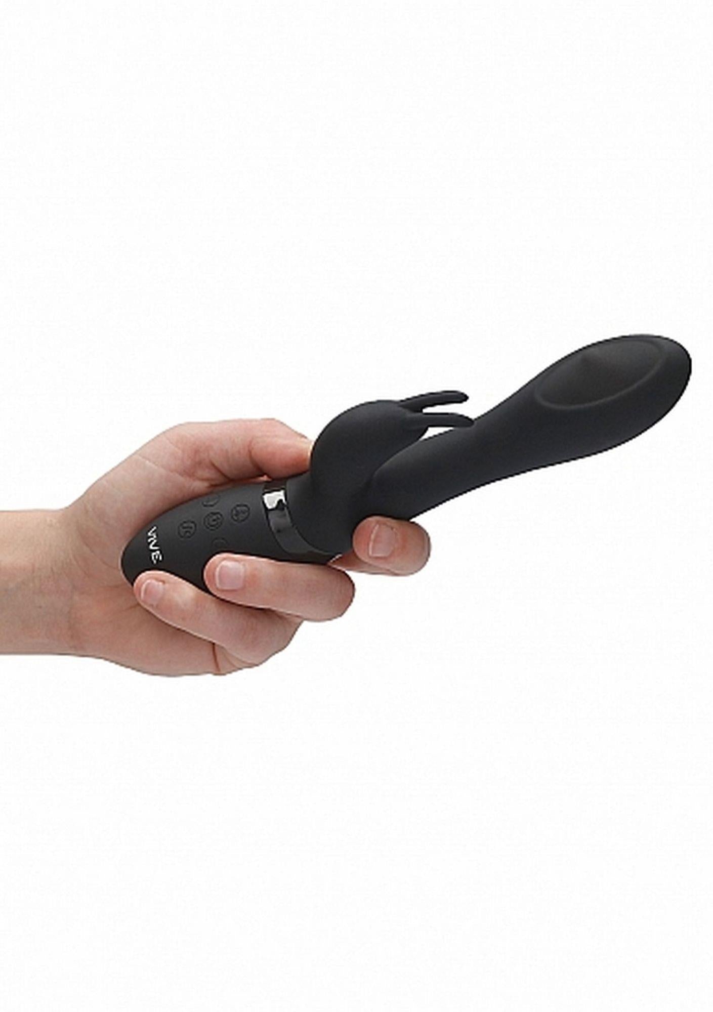 Vibrator Mira Bunny cu funcție rotativă pentru punctul G, silicon, negru, USB