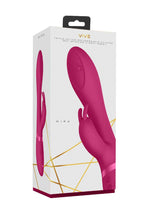 Vibrator Mira Bunny cu USB roz, rotativ