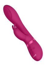 Vibrator Mira Bunny cu USB roz, rotativ