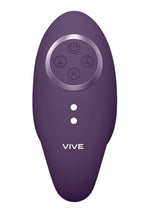Stimulator clitoridian și punct G cu motor dual Vive Aika, violet, USB, 9 cm