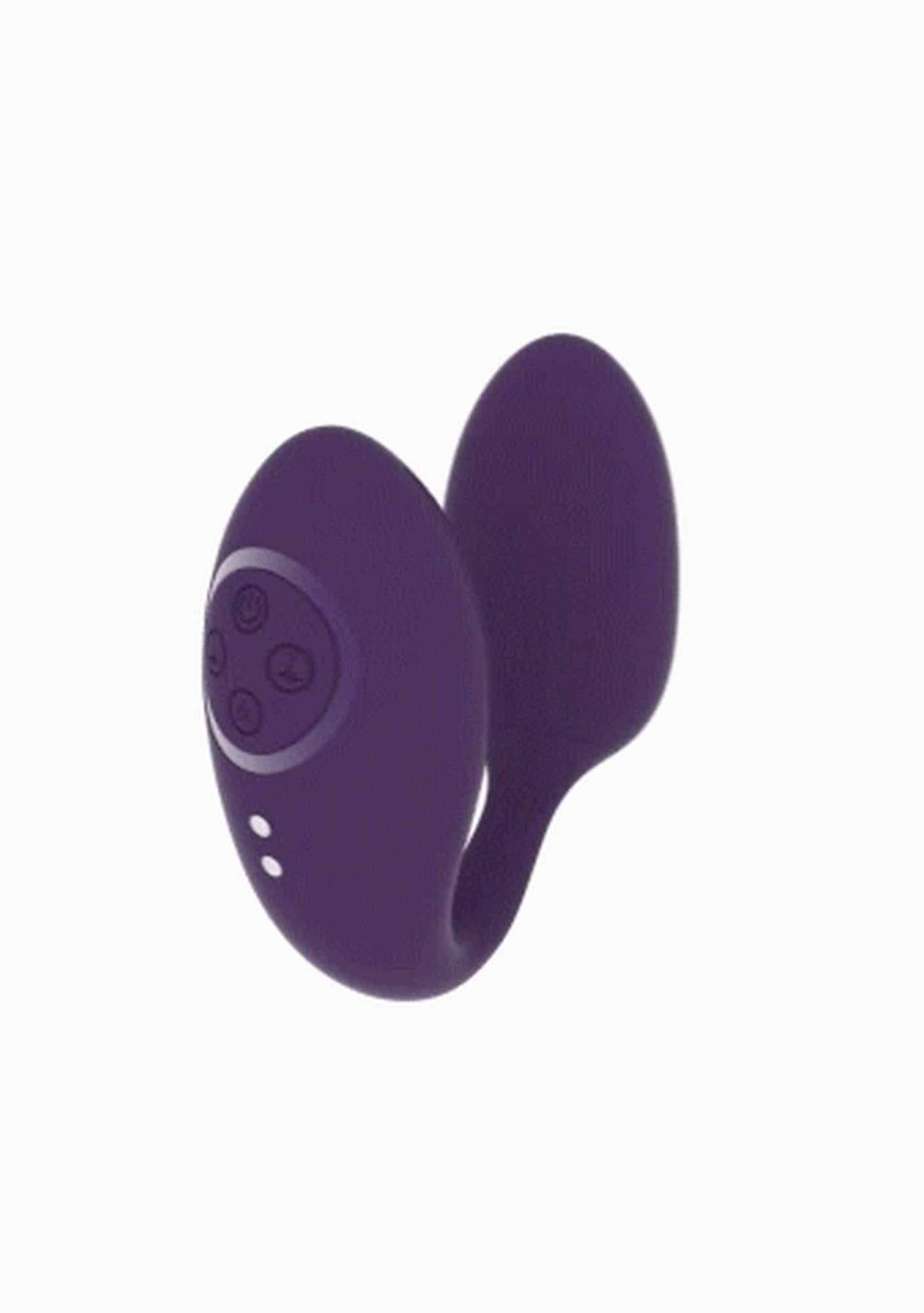 Stimulator clitoridian și punct G cu motor dual Vive Aika, violet, USB, 9 cm