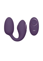 Stimulator clitoridian și punct G cu motor dual Vive Aika, violet, USB, 9 cm