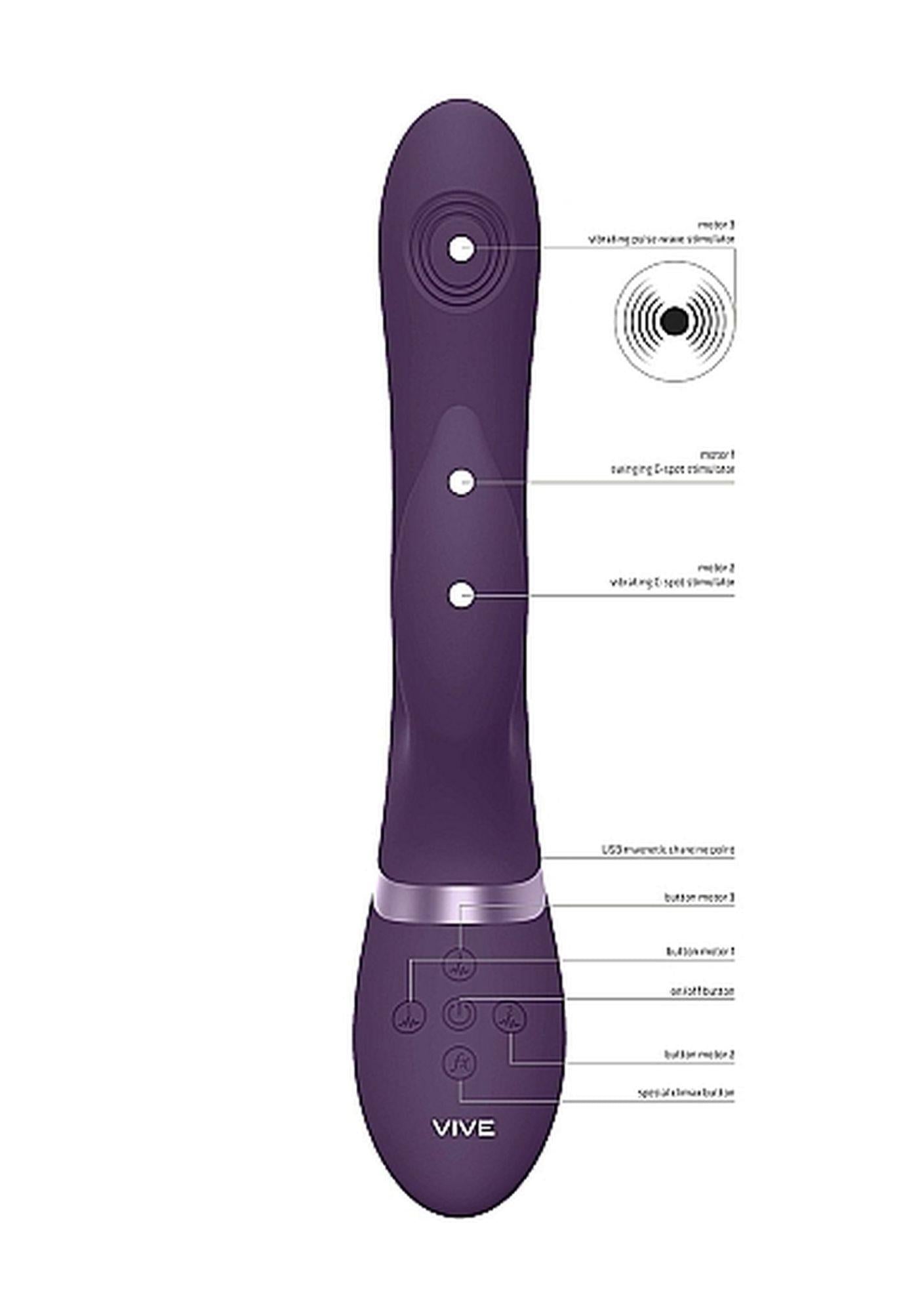 Vibrator Aimi Vive Purple USB pentru Punct G