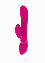 Vibrator iepure Vive Chou silicon roz USB 22 cm