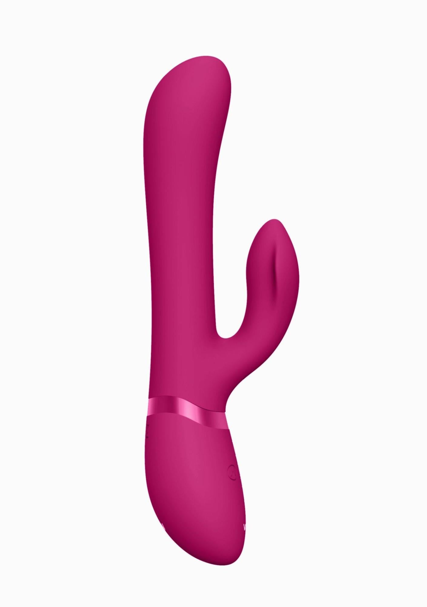 Vibrator iepure Vive Chou silicon roz USB 22 cm