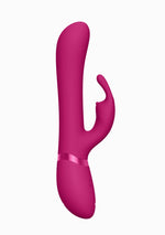 Vibrator iepure Vive Chou silicon roz USB 22 cm