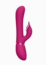 Vibrator iepure Vive Chou silicon roz USB 22 cm
