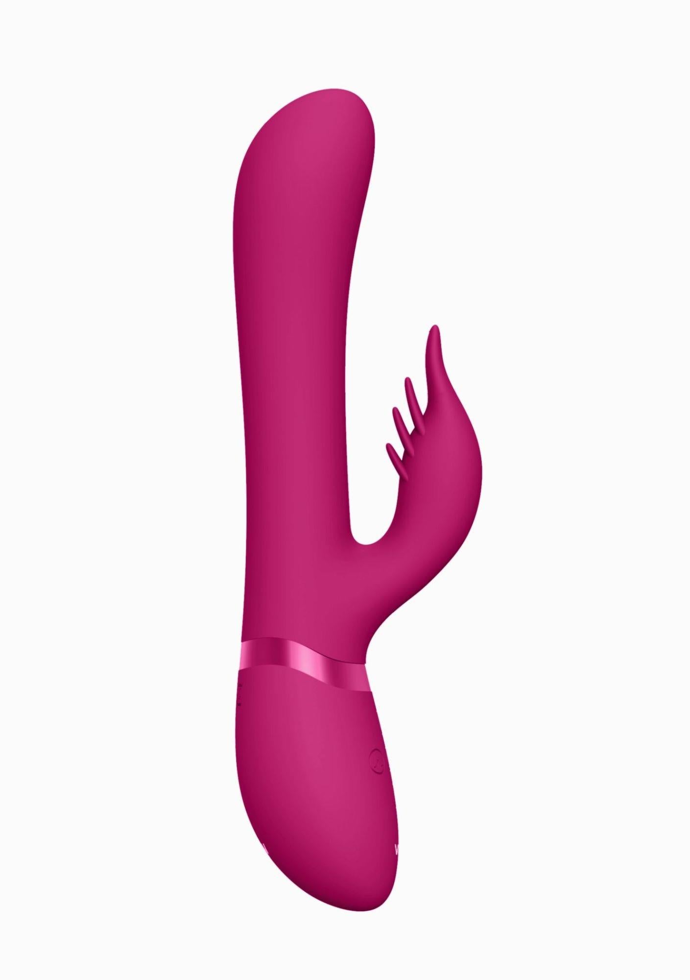 Vibrator iepure Vive Chou silicon roz USB 22 cm